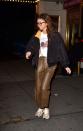 <p>Only Zendaya can take the chicness of leather trousers and give it a super cool dressed down vibe. </p>