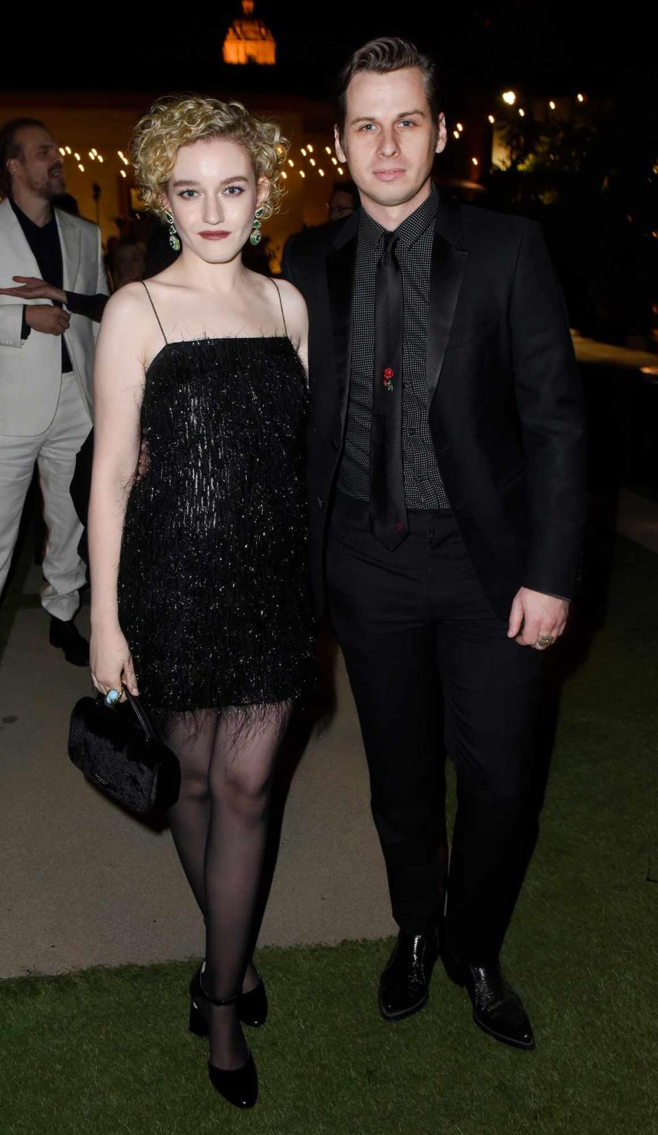 Julia Garner and Mark Foster attend the SAG-AFTRA Foundation's 4th Annual Patron of the Artists Awards at Wallis Annenberg Center for the Performing Arts on November 07, 2019 in Beverly Hills, California