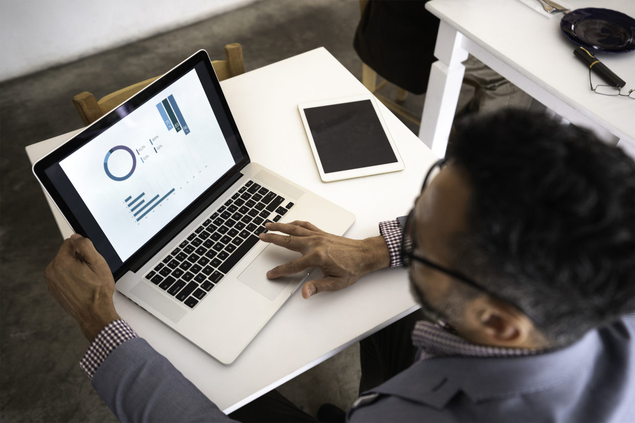 businessman on laptop