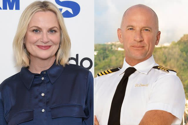 <p>Getty (2)</p> Amy Poehler; Captain Kerry Titheradge on 'Below Deck'