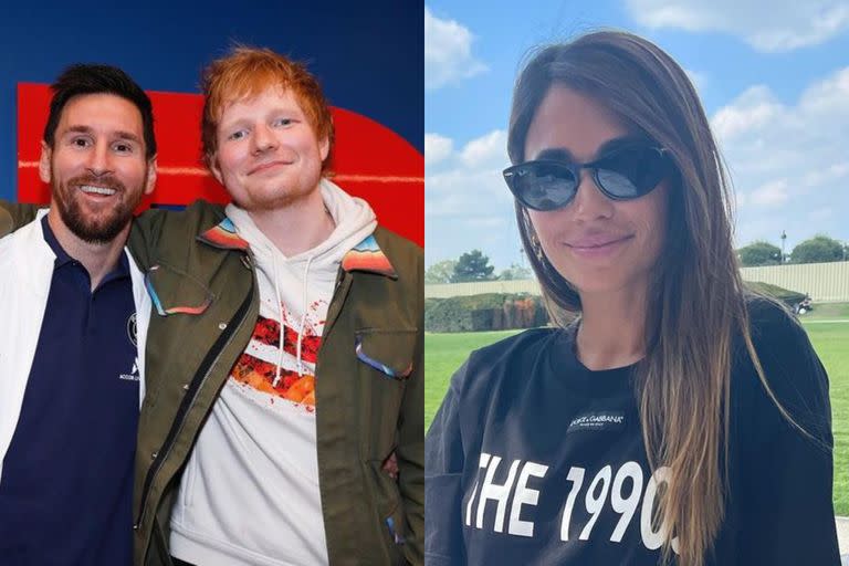 Ed Sheeran grabó un video para invitar a Antonela Roccuzzo a su próximo show en París