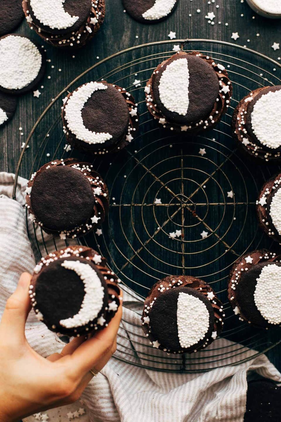 Full Moon Brownie Cupcakes