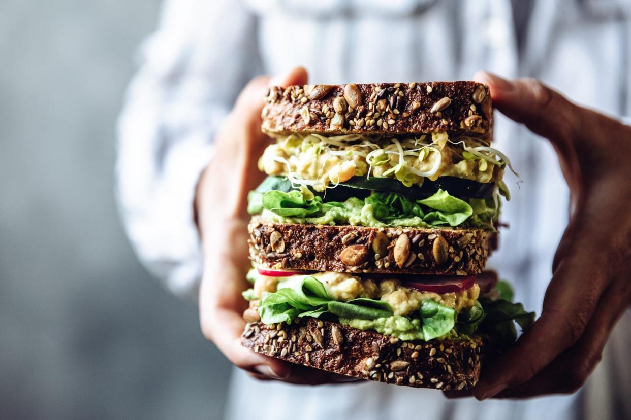 raw vegan diet sandwich