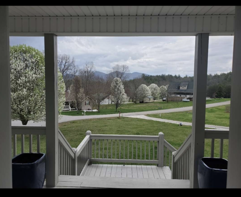 The view from the front door of Melissa Shields Henderson’s home in Blairsville, Georgia (Courtesy of Melissa Shields Henderson)