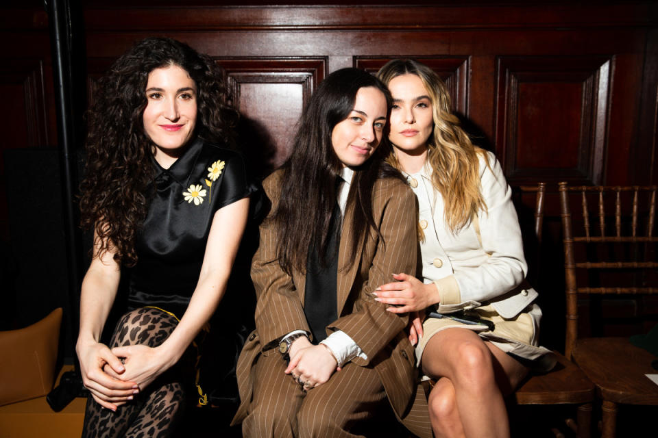 Kate Berlant, Willa Bennett and Zoey Deutch at the Coach Fall 2023 show<p>Photo: Lexie Moreland/WWD via Getty Images</p>