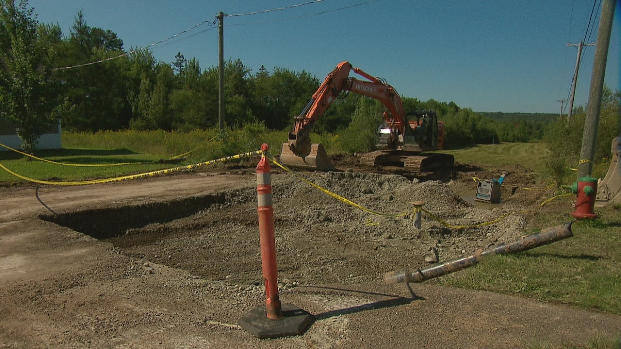 Jamie Harris was crushed to death last August at this job site on Ulysse Drive in Dieppe. (Pierre Fournier/Radio-Canada - image credit)