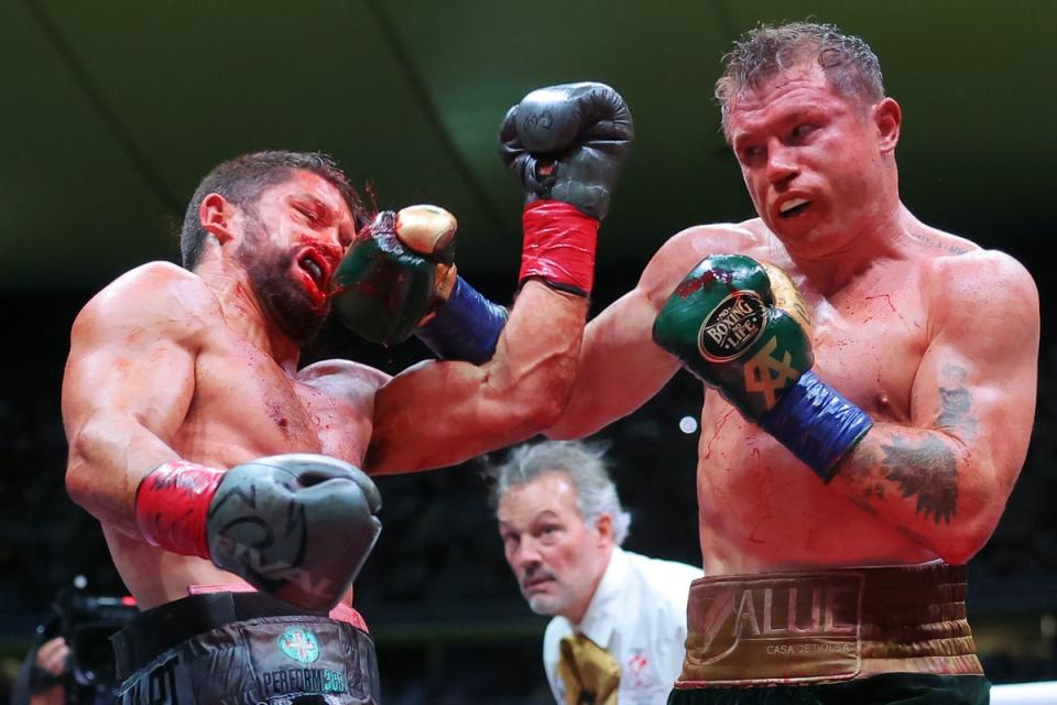 Homecoming: Canelo beat Britain’s John Ryder in May in his first fight in Mexico since 2011 (Getty Images)