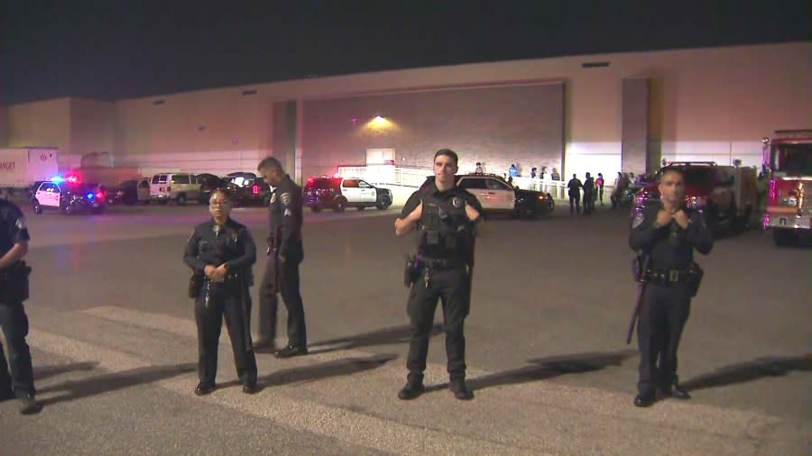 A large disturbance involving around 200 juveniles forced a busy shopping mall in Carson to close on July 6, 2024. (KTLA)