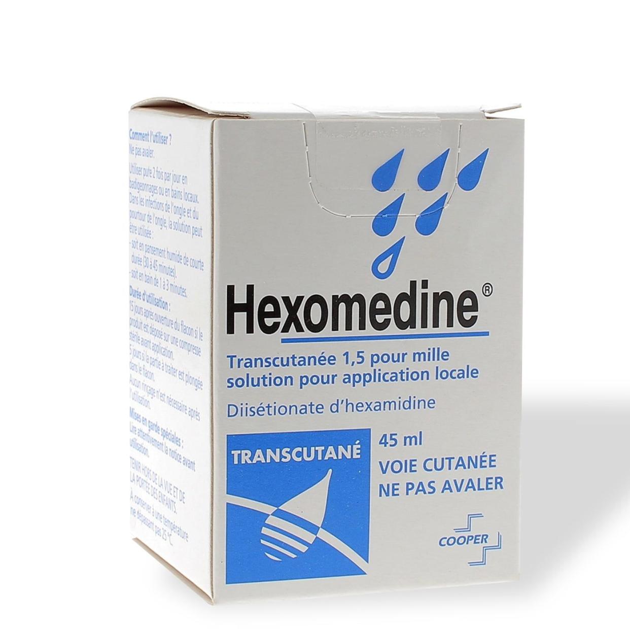 <p><a href="https://frenchpharmacy.com/products/hexomedine-transcutaneous-0-015-solution" rel="nofollow noopener" target="_blank" data-ylk="slk:Shop Now;elm:context_link;itc:0;sec:content-canvas" class="link rapid-noclick-resp">Shop Now</a></p><p>Hexomedine Transcutaneous Topical Solution</p><p>frenchpharmacy.com</p><p>$30.00</p>