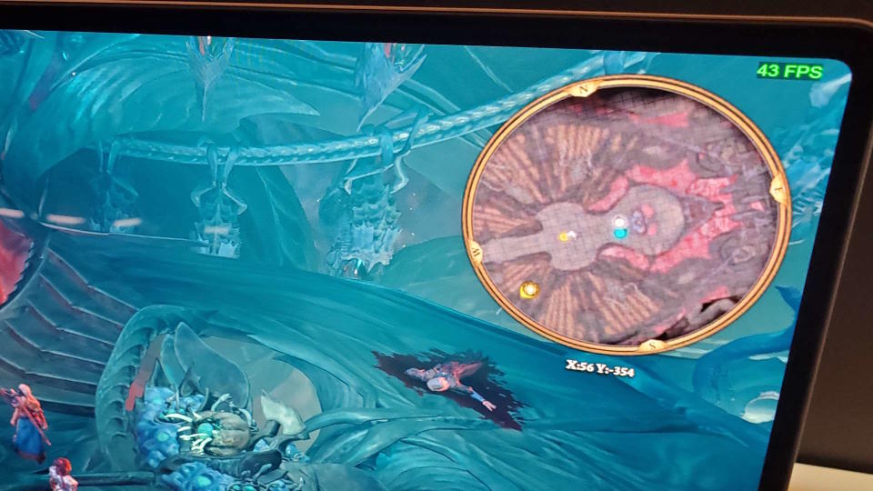 Baldur's Gate 3 running on a Snapdragon X Elite laptop
