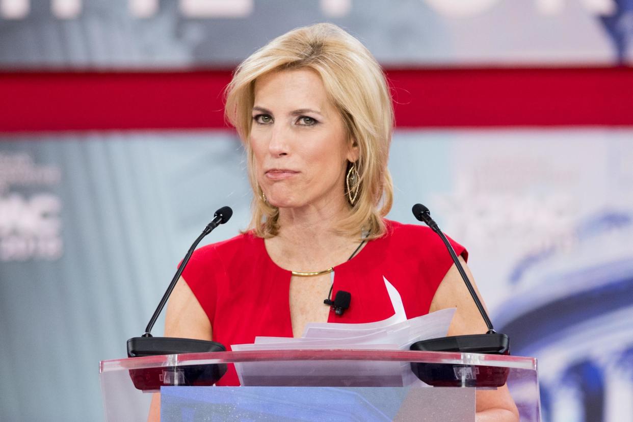 Laura Ingraham, American radio host, at the Conservative Political Action Conference (CPAC) sponsored by the American Conservative Union: Michael Brochstein/SOPA Images/LightRocket via Getty Images