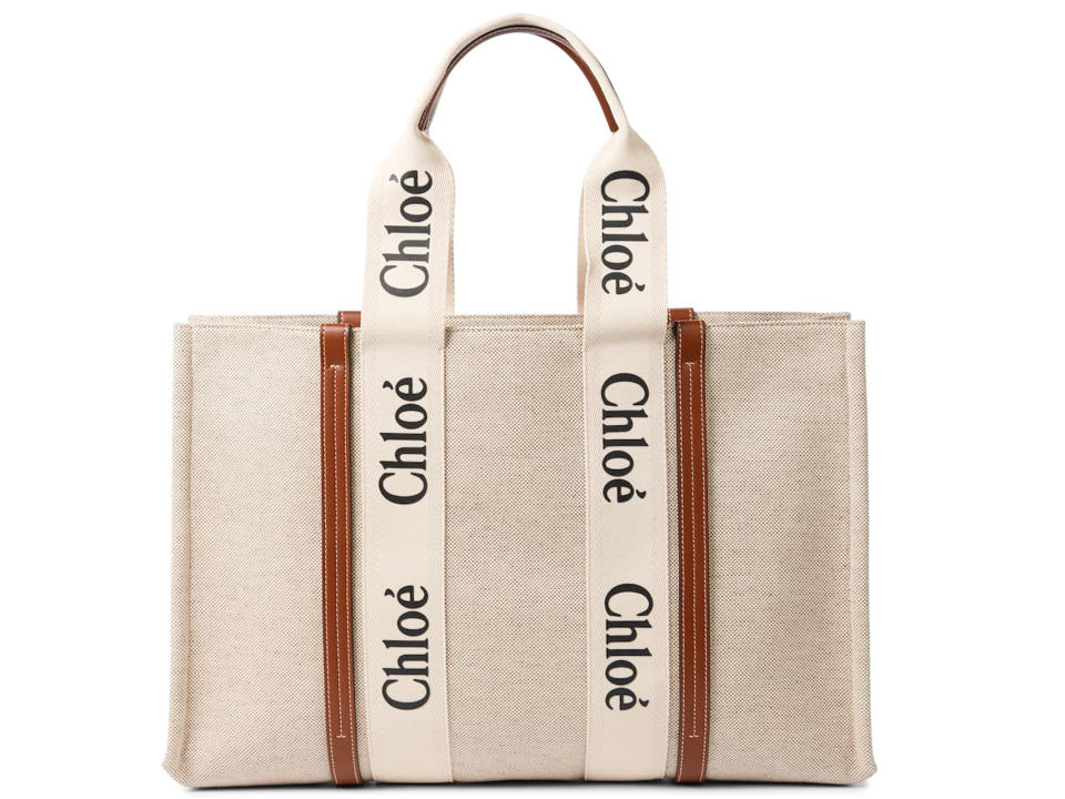 CHLOÉ Woody Large canvas tote名牌手袋Tote Bag10款推薦！8折買FENDI/ BURBERRY、CHLOÉ Woody平過官網價