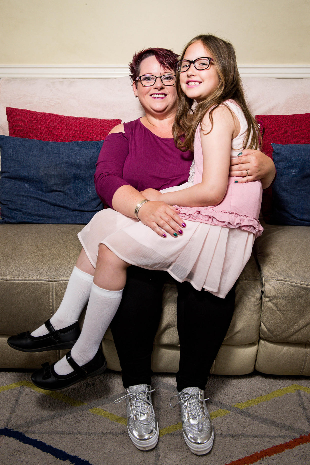 Sharon Spink, 50, with her 9-year-old daughter Charlotte. (Photo: Mercury Press)