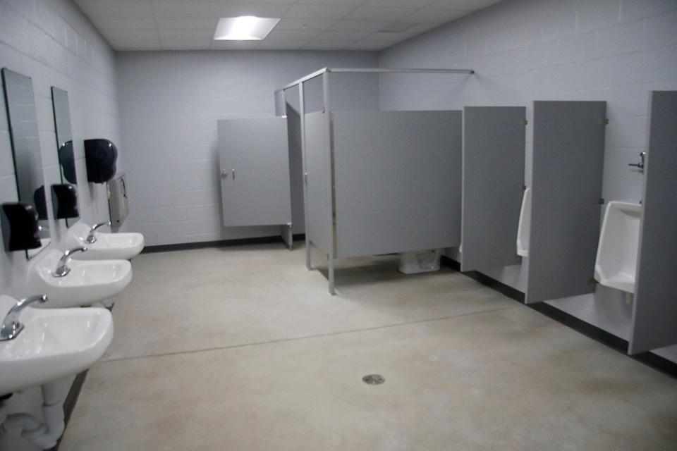 This is the handicapped accessible men's restroom in the Keith Wygant Memorial Field House seen here Tuesday, Jan. 18, 2022. TOM E. PUSKAR/TIMES-GAZETTE.COM