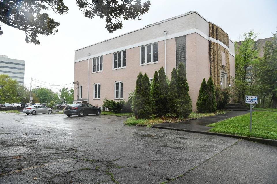 The Carpenter's Union Building at 516 W. Vine Ave. would be demolished if plans are approved for City Summit, a five-story apartment development planned for the property. West Vine Avenue splits the 100 and 200 blocks of Gay Street and is just a short walk across West Summit Hill Drive from Market Square.