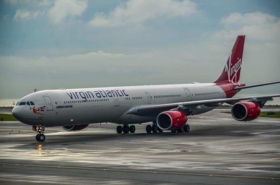 Airbus A340-600 operated by Virgin Atlantic.