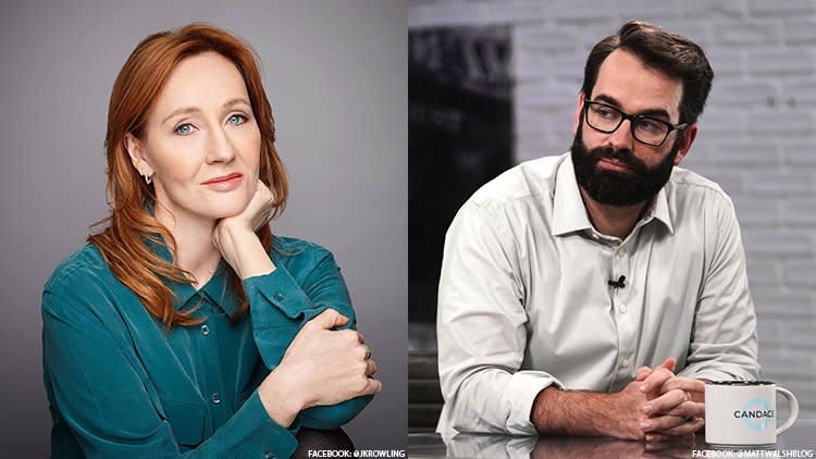 JK Rowling and Matt Walsh