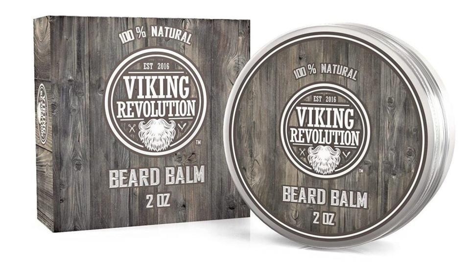 This beard balm will help soften and straighten unruly hair.