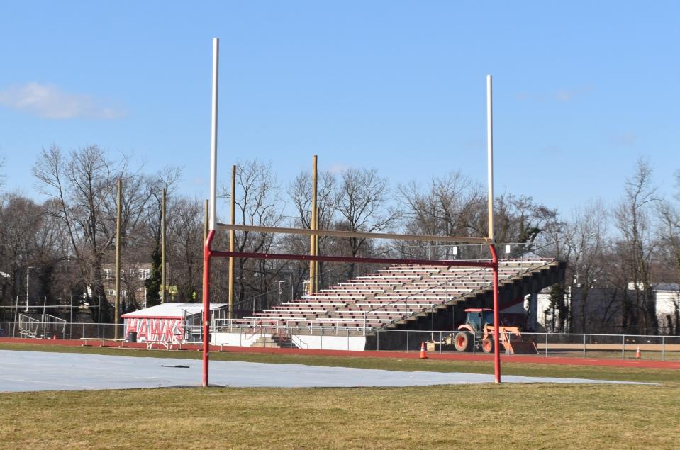 A proposed $30 million improvement project for the Haddon Township school district would include upgrades for the high school stadium, including a turf field, lighting and bleacher repairs.