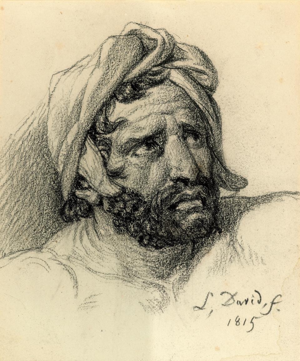 'A Turbaned Man in Distress' (1815), by Jacques-Louis David, at the Four Arts beginning Feb. 4 in its Contemplating Character exhibition.