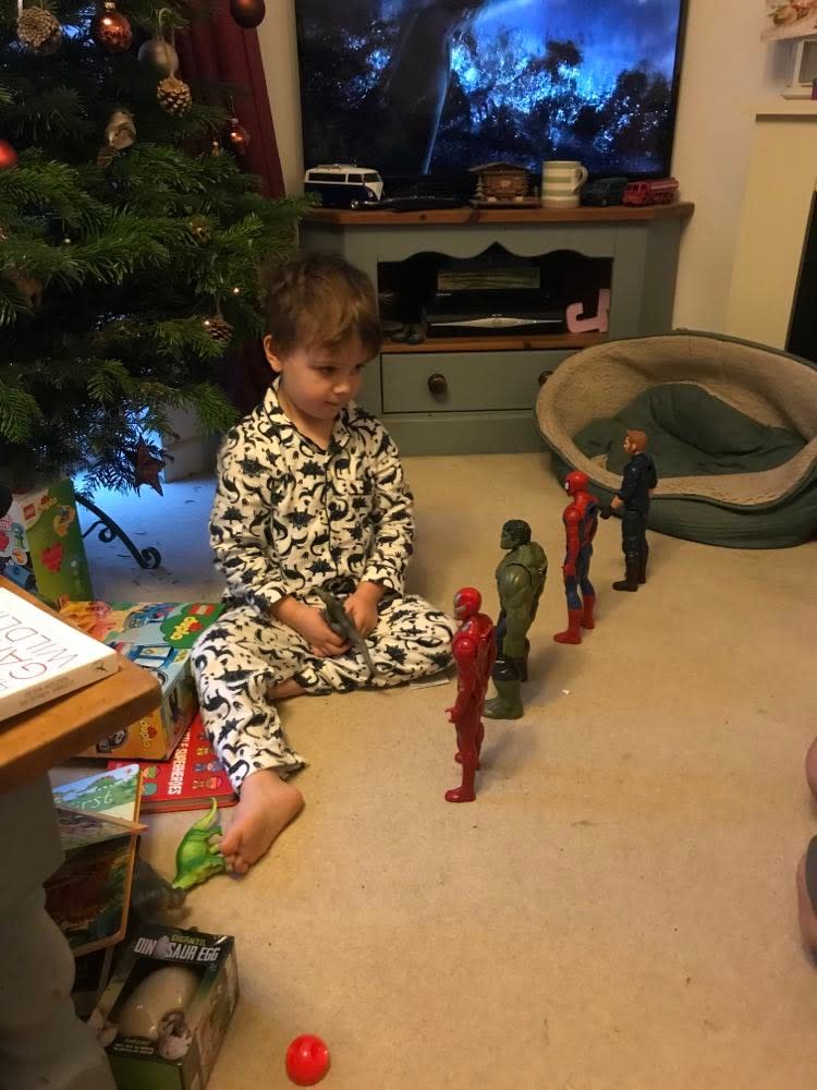 Last Christmas Ben loved playing with his second-hand toys which came from an antique shop (Collect/PA Real Life)
