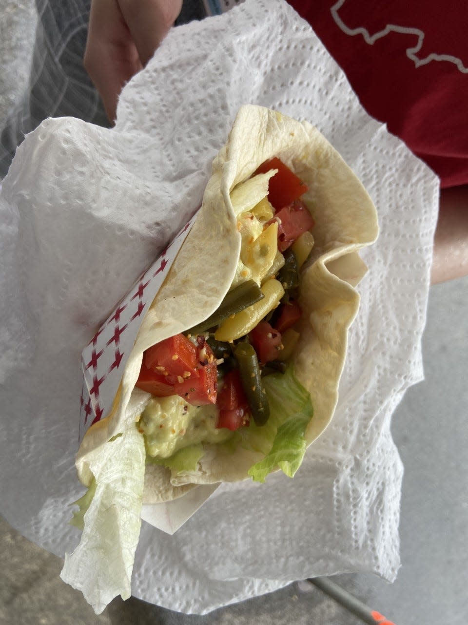 This veggie bowl from S&C Concessions is more like a veggie taco.