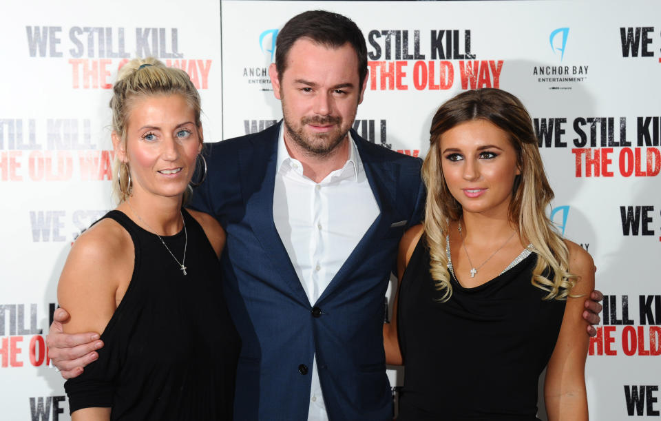 Joanne Mas, Danny Dyer and Dani Dyer attend a photocall for "We Still Kill The Old Way" at Ham Yard Hotel on September 29, 2014 in London, England. (Photo by Stuart C. Wilson/Getty Images)