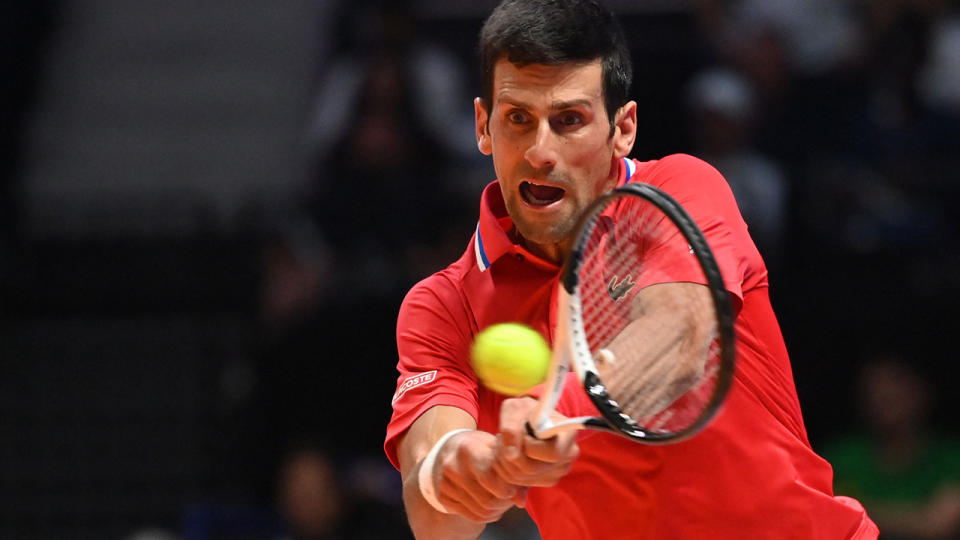 Novak Djokovic has returned to Australia for the first time since being deported prior to the 2022 Australian Open. (Photo by Ryan LIM / AFP) (Photo by RYAN LIM/AFP via Getty Images)