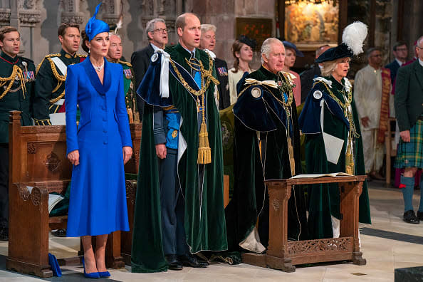 Catherine, Princess of Wales, known as the Duchess of Rothesay while in Scotland, Prince William, Prince of Wales, known as the Duke of Rothesay while in Scotland, King Charles III and Queen Camilla 