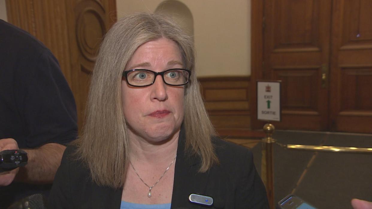 Liberal Leader Susan Holt says with '40 to 45 lawyers on the government payroll, why hire outside counsel?' (Ed Hunter/CBC - image credit)