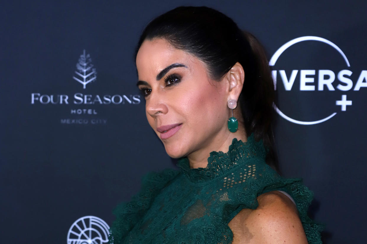 MEXICO CITY, MEXICO - MAY 10: Paola Rojas poses for photos during the presentation of Universal Premiere's TV Series 