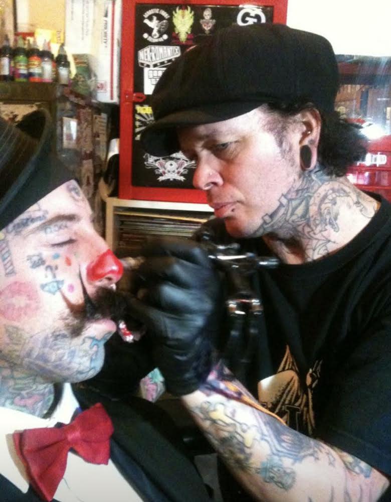 Richie Esposito got six face tattoos in his first session. (Photo: Courtesy of Richie Esposito)