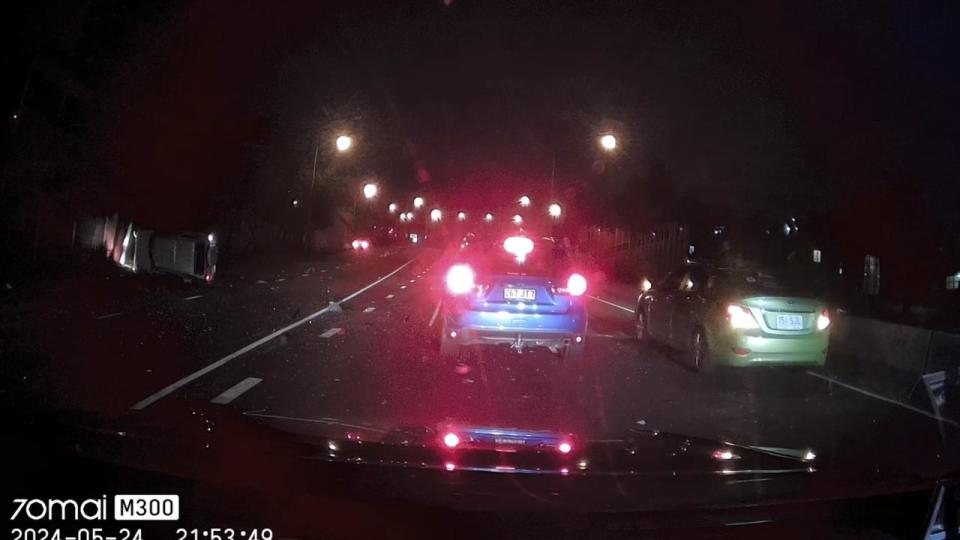 Dashcam footage captured the horrifying collision on Hale St in Paddington, a suburb of Brisbane. Picture: Supplied / Dash Cam Owners Australia