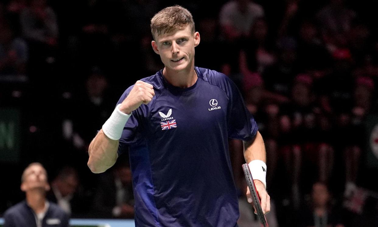 <span>Billy Harris reconfirmed his billing as a rising star of British tennis.</span><span>Photograph: Martin Rickett/PA</span>