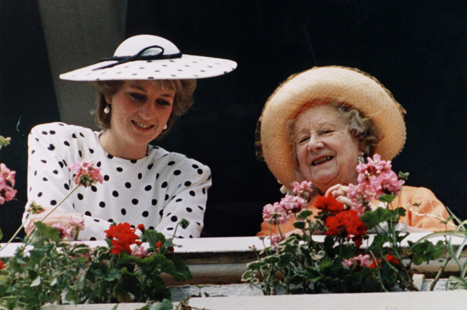 Princess Diana at the Royal Ascot in 1988 wearing Victor Edelstein. - Credit: AP