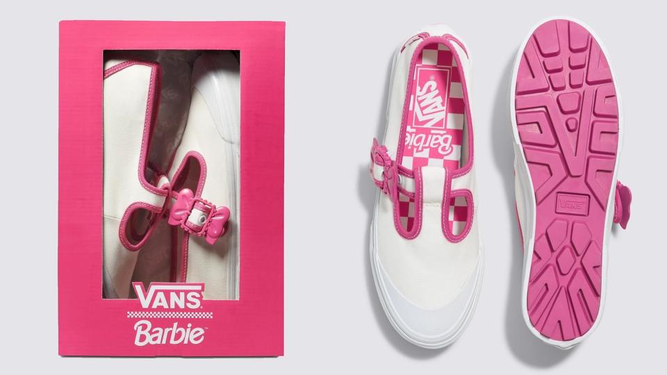 以芭比娃娃盒子為設計概念的鞋盒，讓人從盒外就能欣賞美鞋。(圖/Vans）
