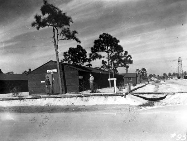 While the training area was originally known as Camp Carrabelle, it officially became Camp Gordon Johnston in January, 1943, and was located in three areas: Carrabelle, Lanark Village, and St. Teresa Beach. The barracks were little more than tar paper shacks with no floors.