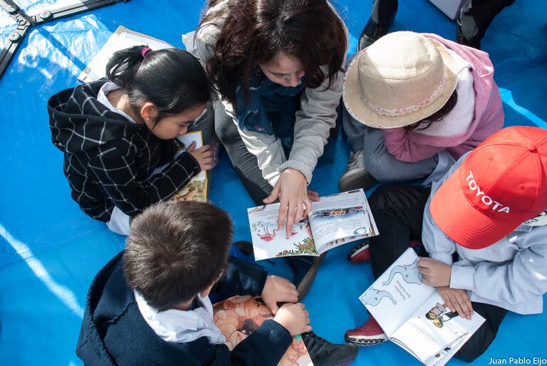 Los chicos necesitan el libro de texto en formato papel, donde pueden ver las letras, abrirlo, mirarlo y manipularlo, explican los docentes