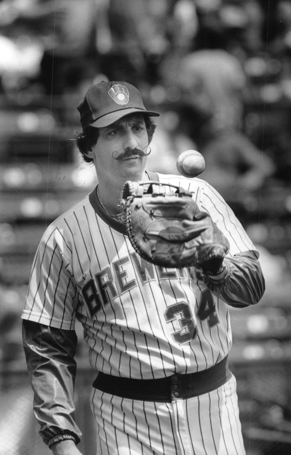 Rollie Fingers was inducted into the Walk of Fame in 2001.