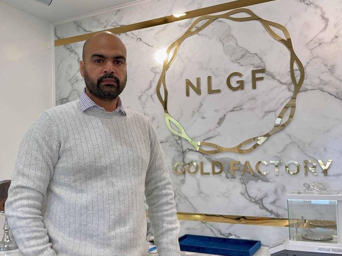 Rohit Verma owns the NL Gold Factory in Mount Pearl. The company was scammed out of close to $100,000 at the end of last year. (Submitted by Rohit Verma - image credit)