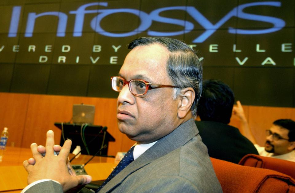 N.R. Narayana Murthy said that young Indians should be working 70 hours a week to turn the country into a global economic leader. - Copyright: INDRANIL MUKHERJEE