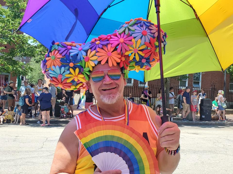 Hampton resident Henry Stonie participates in Portsmouth Pride Saturday, June 25, 2022.