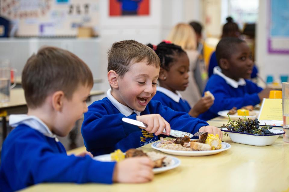 Mandeville Primary School Associate students who receive a free school meal (Daniel Hambury/Stella Pictures Ltd)