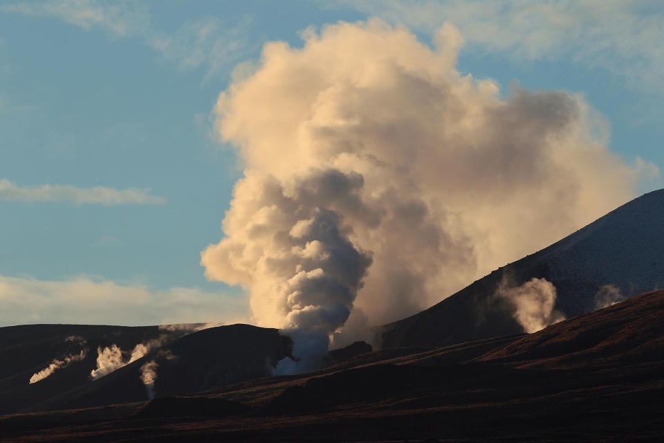 NZ volcano erupts