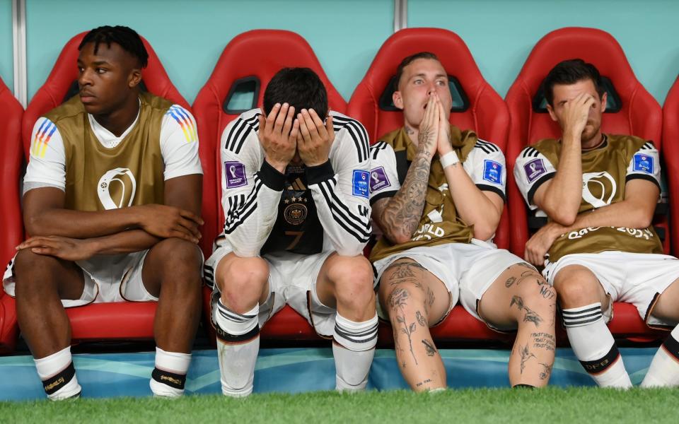 Kai Havertz of Germany looks dejected after their sides' elimination from the tournament during the FIFA World Cup Qatar 2022 Group E match between Costa Rica and Germany at Al Bayt Stadium - Shaun Botterill/Getty Images