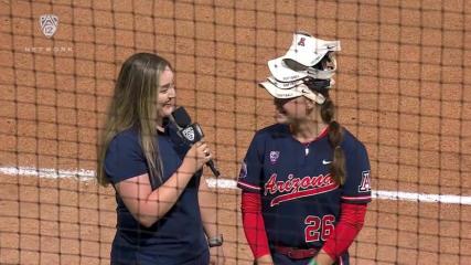 ‘We’re ready to go’: Olivia DiNardo after Arizona clinches spot in semifinals at 2024 Pac-12 Softball Tournament