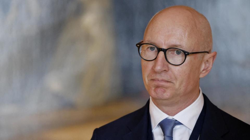 PHOTO: CEO of Novo Nordisk Lars Fruergaard Jorgensen is seen during the 6th edition of the 'Choose France' Summit at the Chateau de Versailles, outside Paris on May 15, 2023.  (Ludovic Marin/Pool via Reuters, FILE)