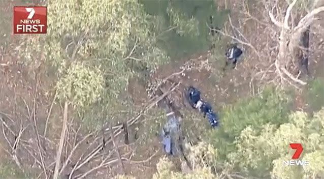 The Victorian bushland where Ms Ristevski's body was found. Picture: 7 News