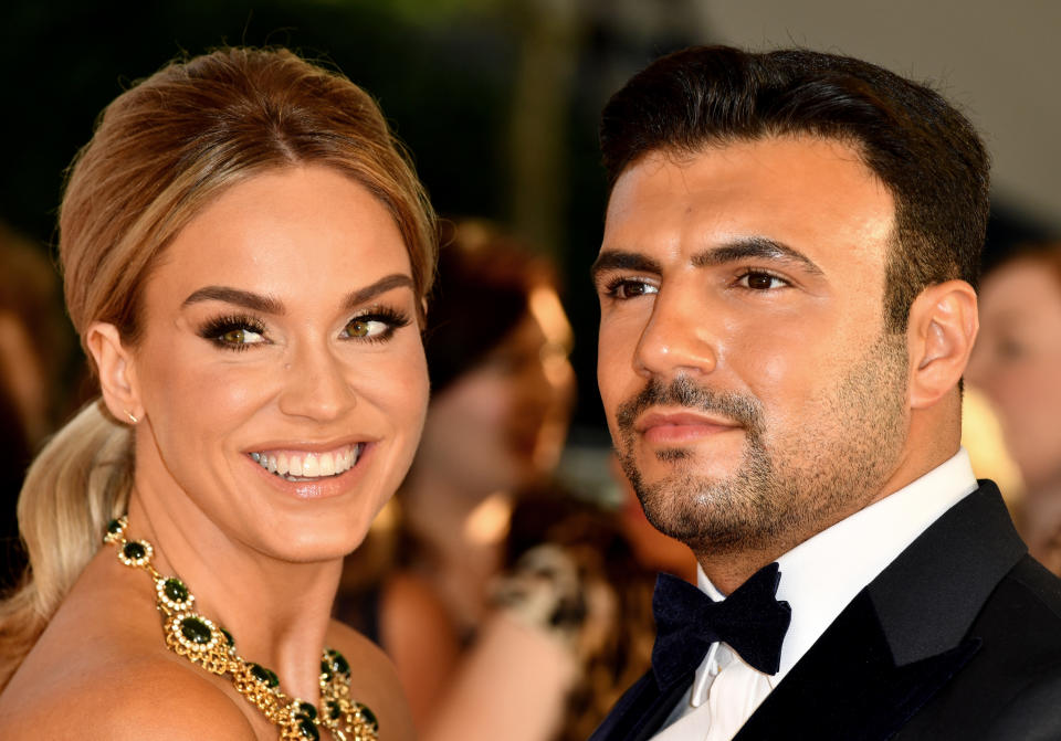 LONDON, ENGLAND - SEPTEMBER 09:  Vicky Pattison and Ercan Ramadan attend the National Television Awards 2021 at The O2 Arena on September 09, 2021 in London, England. (Photo by Gareth Cattermole/Getty Images)