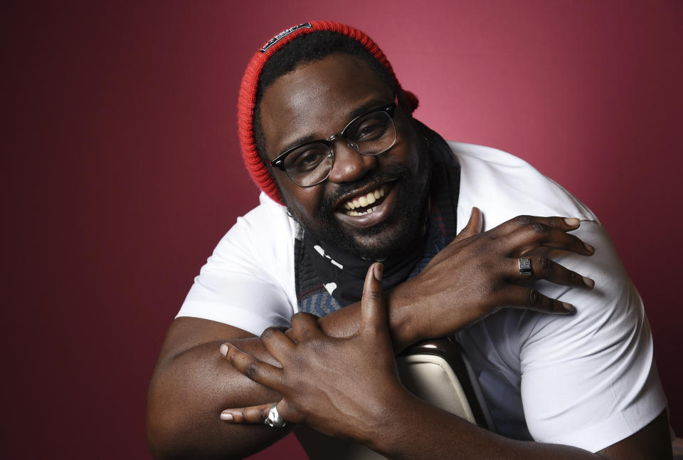 FILE - Brian Tyree Henry, a cast member in "Spider-man: Into the Spider-Verse," poses for a portrait on Nov. 30, 2018, in Los Angeles. Henry turns 40 on March 31. (Photo by Chris Pizzello/Invision/AP, File)